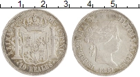 Продать Монеты Испания 10 реалов 1860 Серебро