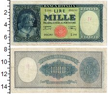 Продать Банкноты Италия 1000 лир 1948 