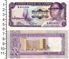 Продать Банкноты Гамбия 1 даласи 1978 