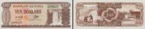 Аукцион: лот Гайана Гайана Банкнота 10 долларов Бумага 1989-1992