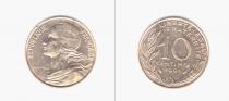Аукцион: лот Франция 10 сантимов алюминевая бронза 1991