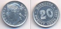 Аукцион: лот Маврикий 20 центов серебро 868 1882