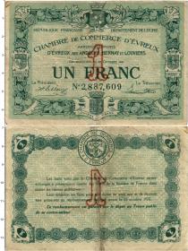 Продать Банкноты Франция 1 франк 1921 
