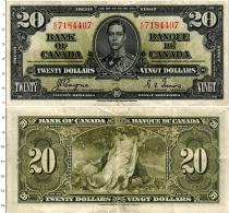 Продать Банкноты Канада 20 долларов 1937 