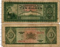 Продать Банкноты Кюрасао 10 гульденов 1943 