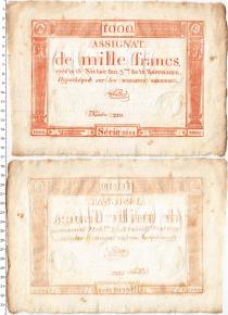 Продать Банкноты Франция 1000 франков 1795 