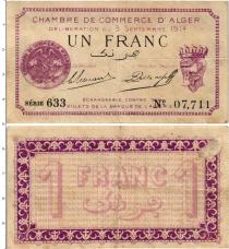 Продать Банкноты Алжир 1 франк 1914 