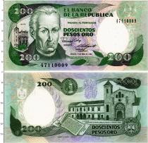 Продать Банкноты Колумбия 200 песо 1989 