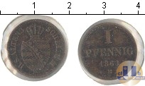 Продать Монеты Альтенбург 1 пфенниг 1863 