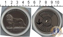 Продать Монеты Конго 5 франков 1995 Медно-никель