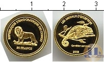 Продать Монеты Конго 20 франков 2003 Золото