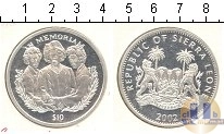 Продать Монеты Сьерра-Леоне 10 долларов 2002 Серебро