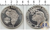Продать Монеты Сомали 10 шиллингов 1999 Серебро