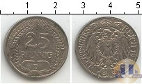 Продать Монеты Веймарская республика 25 пфеннигов 1910 