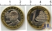 Продать Монеты Польша 1 евро 2004 Биметалл