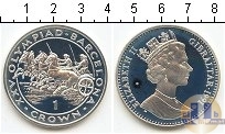 Продать Монеты Гибралтар 1 крона 1991 Серебро