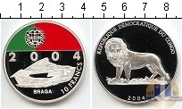 Продать Монеты Конго 10 франков 2004 Серебро
