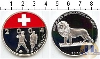 Продать Монеты Конго 10 франков 2004 Серебро