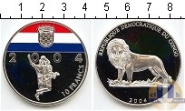Продать Монеты Конго 10 франков 2004 Серебро