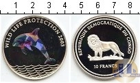 Продать Монеты Конго 10 франков 2003 Серебро