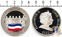 Продать Монеты Острова Кука 1 доллар 2002 Серебро