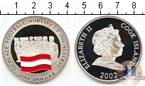 Продать Монеты Острова Кука 1 доллар 2002 Серебро