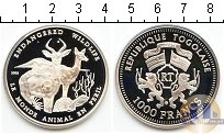 Продать Монеты Того 1000 франков 2003 Серебро