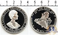 Продать Монеты Люксембург 20 экю 1994 Серебро