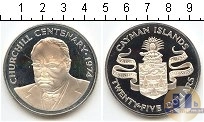 Продать Монеты Каймановы острова 25 долларов 1974 Серебро