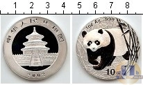 Продать Монеты Китай 10 юаней 2002 Серебро