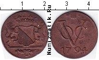 Продать Монеты Нидерландская Индия 1 дьюит 1791 Медь