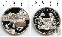 Продать Монеты Сьерра-Леоне 10 леоне 2005 Серебро