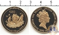 Продать Монеты Виргинские острова 250 долларов 1992 Золото