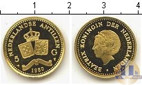 Продать Монеты Антильские острова 5 гульденов 1980 Золото