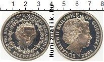 Продать Монеты Гернси 5 фунтов 2001 Серебро