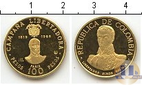 Продать Монеты Колумбия 100 песо 1969 Золото