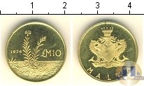 Продать Монеты Мальта 10 фунтов 1974 Золото