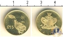 Продать Монеты Мальта 5 фунтов 1972 Золото