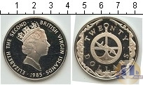 Продать Монеты Виргинские острова 20 долларов 1985 Серебро