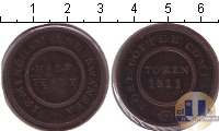 Продать Монеты Гайана 1/2 пенни 1811 