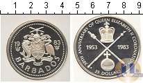 Продать Монеты Барбадос 25 долларов 1983 Серебро