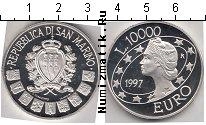 Продать Монеты Сан-Марино 10000 лир 1997 Серебро