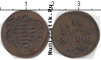 Продать Монеты Бавария 1 пфенниг 1796 Медь