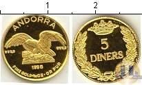 Продать Монеты Андорра 5 динерс 1995 Золото
