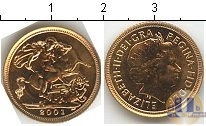 Продать Монеты Великобритания 1/2 соверена 2001 Золото