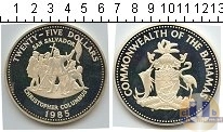 Продать Монеты Багамские острова 25 долларов 1985 Серебро