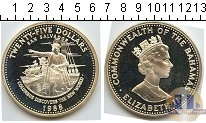 Продать Монеты Багамские острова 25 долларов 1988 Серебро