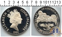 Продать Монеты Острова Кука 100 долларов 1991 Серебро