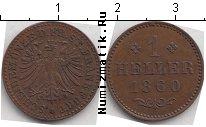 Продать Монеты Франкфурт 1 хеллер 1821 Медь