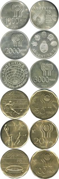 Продать Подарочные монеты Аргентина Чемпионат мира по футболу 1978 1978 Серебро